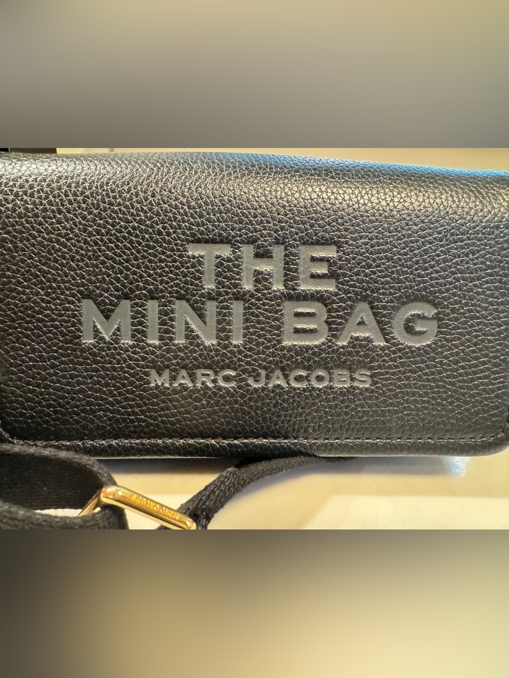 Marc Jacobs Black Pebbled Leather Belt Bag with Embossed 'THE MINI BAG' - Picture 3 of 6
